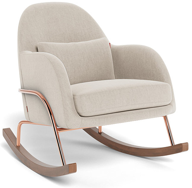 Monte Design Jackie Rocker - Rose Gold Copper Base / Dune Performance Heathered Fabric