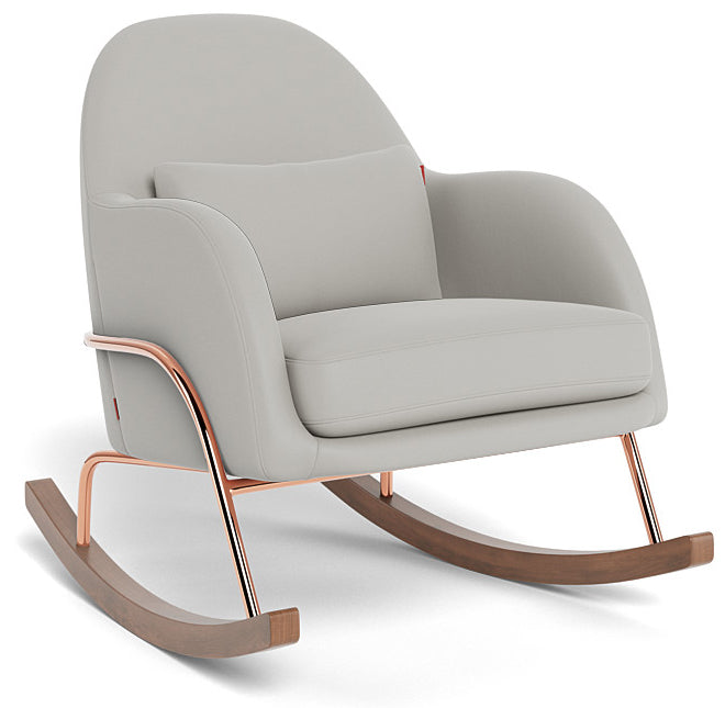 Monte Design Jackie Rocker - Rose Gold Copper Base / Grey Enviroleather Fabric