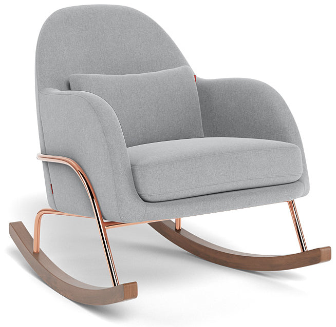 Monte Design Jackie Rocker - Rose Gold Copper Base / Nordic Grey Performance Heathered Fabric