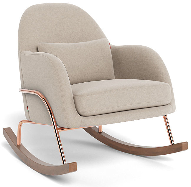 Monte Design Jackie Rocker - Rose Gold Copper Base / Oatmeal Italian Premium Wool Fabric