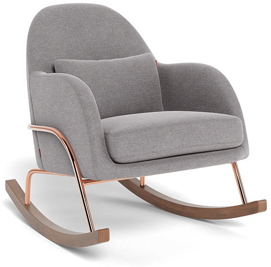 Monte Design Jackie Rocker - Rose Gold Copper Base / Pebble Grey Performance Heathered Fabric