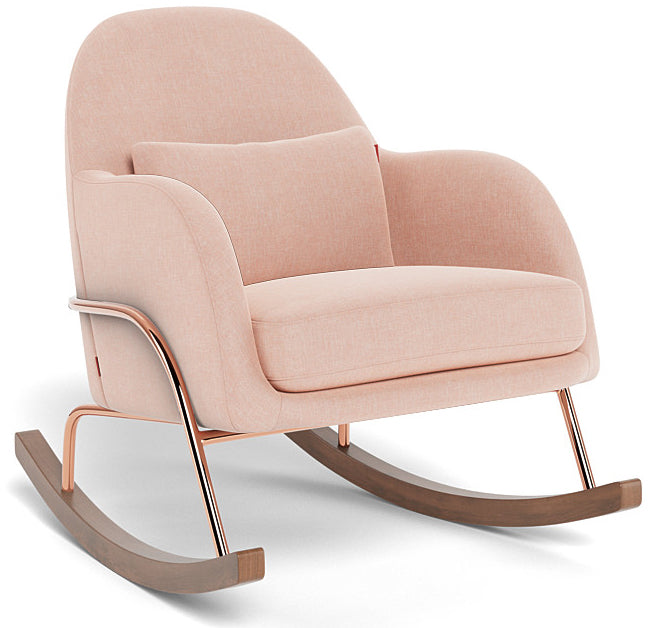 Monte Design Jackie Rocker - Rose Gold Copper Base / Petal Pink Performance Heathered Fabric