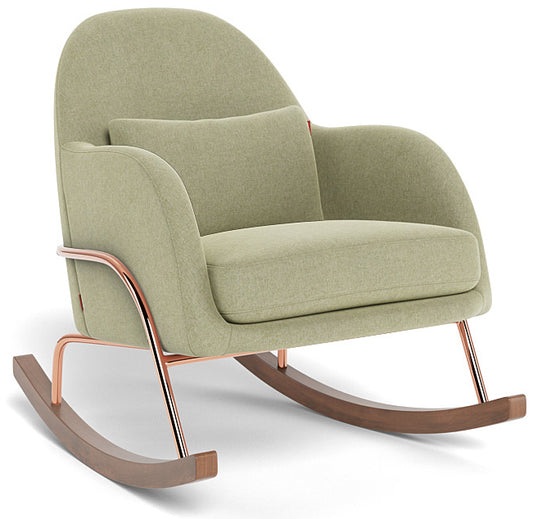 Monte Design Jackie Rocker - Rose Gold Copper Base / Sage Green Performance Heathered Fabric