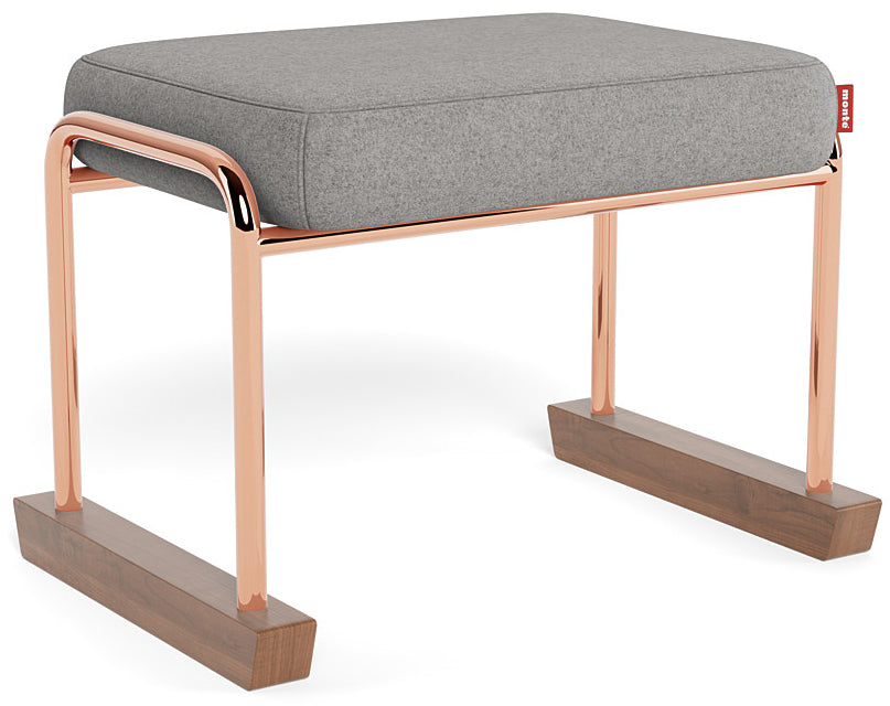 Monte Design Jackson Ottoman - Copper / Light Grey Italian Wool