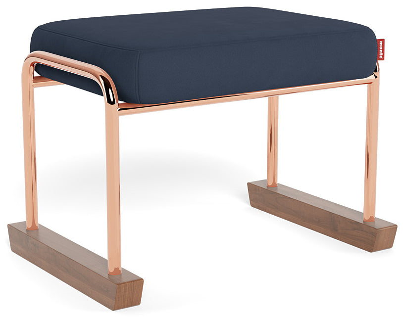 Monte Design Jackson Ottoman - Copper / Navy Blue