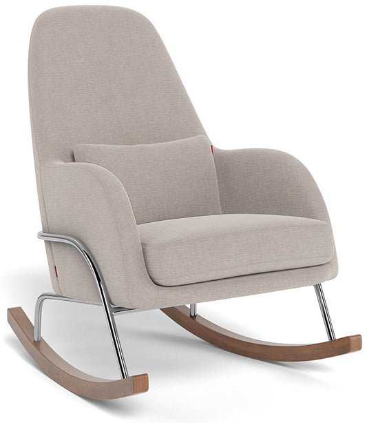 Monte Design Jackson Rocker - Chrome Base / Sand Performance Heathered Fabric