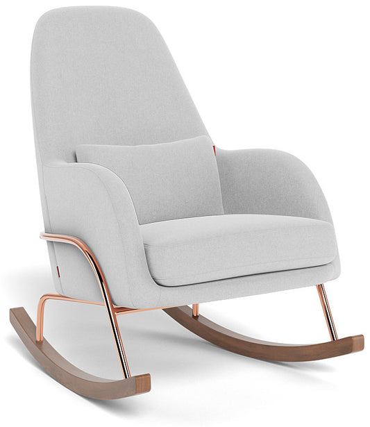 Monte Design Jackson Rocker - Rose Gold Copper Base / Ash Performance Heathered Fabric