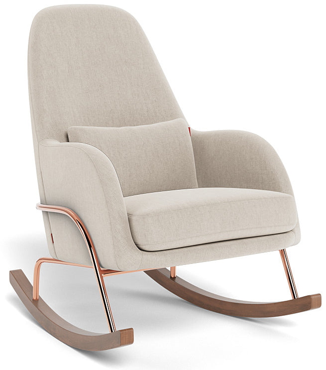 Monte Design Jackson Rocker - Rose Gold Copper Base / Dune Performance Heathered Fabric