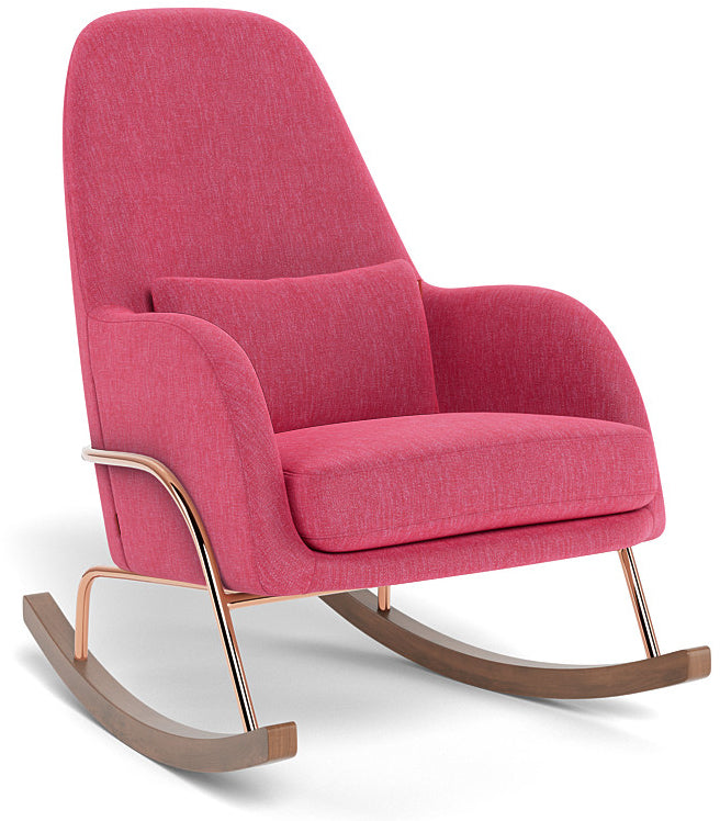 Monte Design Jackson Rocker - Rose Gold Copper Base / Hot Pink Performance Heathered Fabric