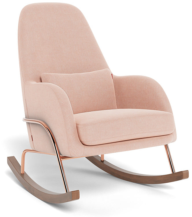 Monte Design Jackson Rocker - Rose Gold Copper Base / Petal Pink Performance Heathered Fabric