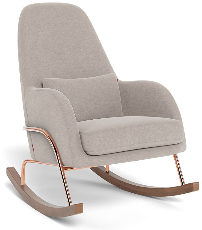 Monte Design Jackson Rocker - Rose Gold Copper Base / Sand Performance Heathered Fabric