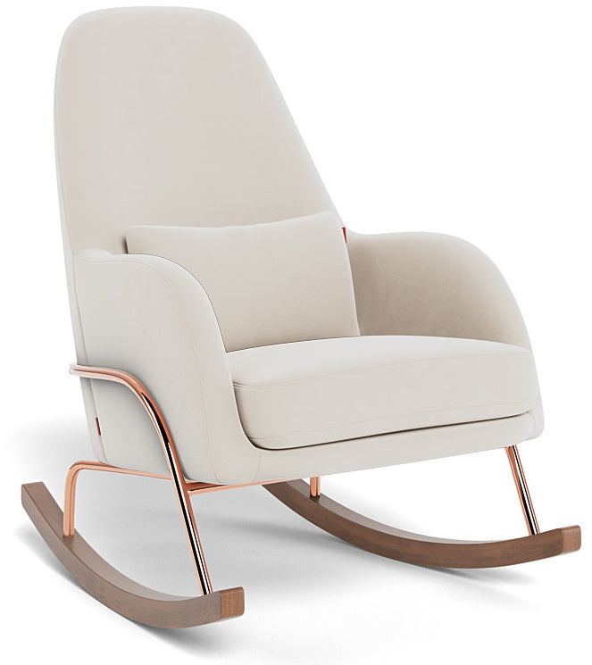 Monte Design Jackson Rocker - Rose Gold Copper Base / Stone Performance Velvet Fabric