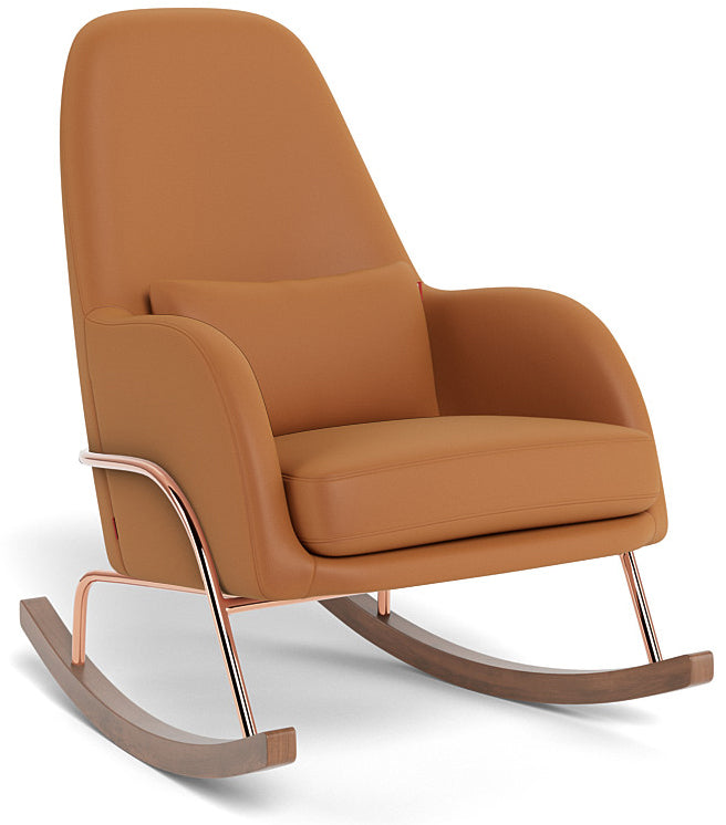 Monte Design Jackson Rocker - Rose Gold Copper Base / Tan Enviroleather Fabric