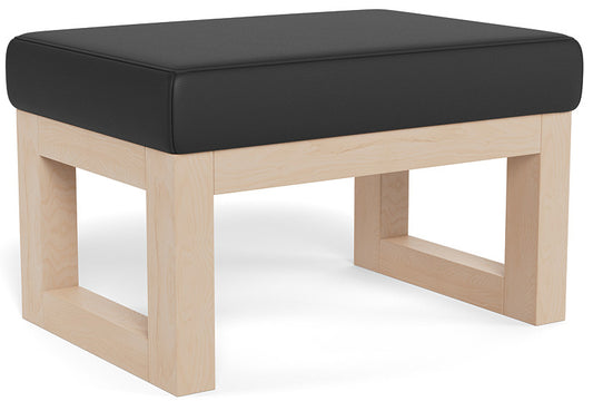 Monte Design Joya Ottoman - Clear Maple / Black Enviroleather