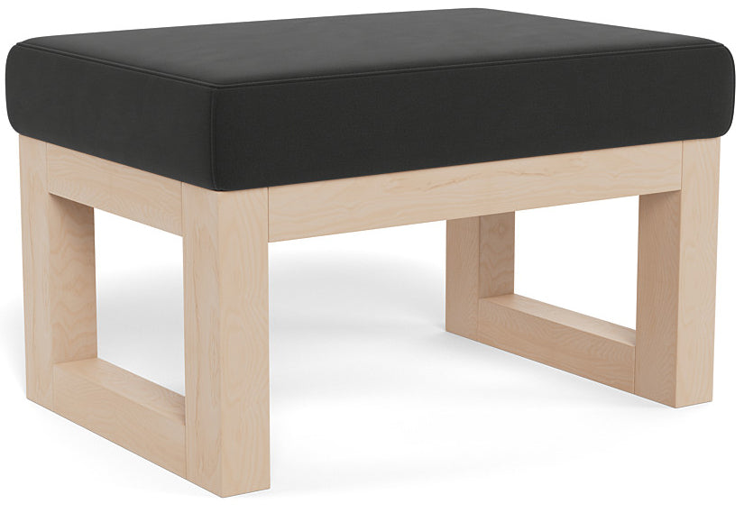 Monte Design Joya Ottoman - Clear Maple / Black Performance Microfiber