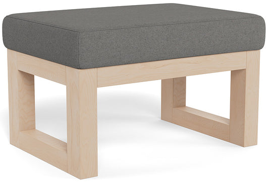 Monte Design Joya Ottoman - Clear Maple / Dark Grey Italian Wool