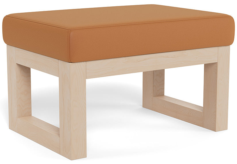 Monte Design Joya Ottoman - Clear Maple / Tan Enviroleather