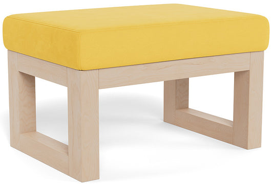 Monte Design Joya Ottoman - Clear Maple / Yellow Performance Microfiber