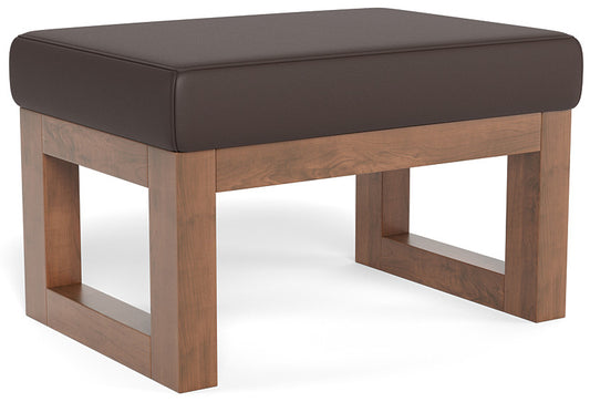 Monte Design Joya Ottoman - Walnut / Brown Enviroleather