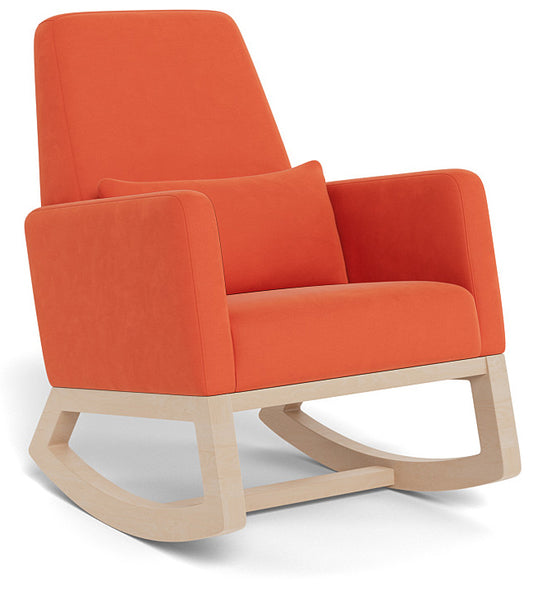 Monte Design Joya Rocker - Clear Maple Base / Orange Performance Microfiber Fabric