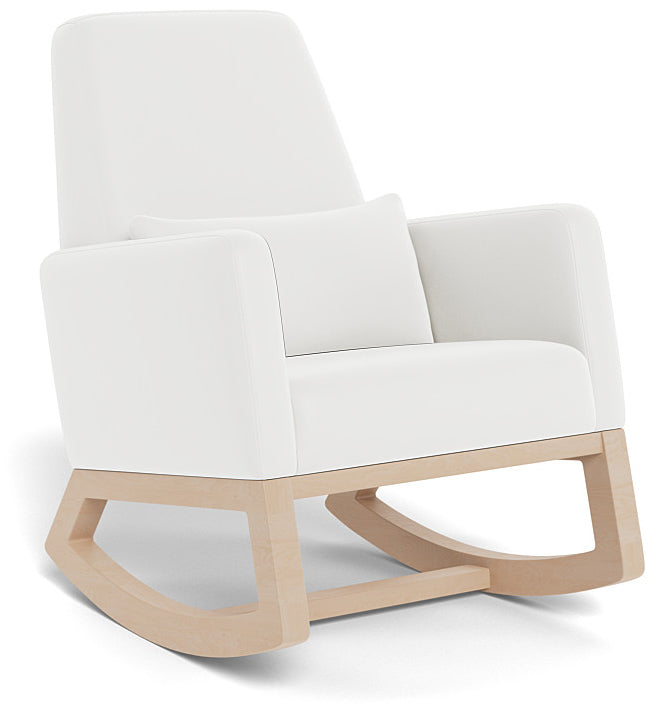 Monte Design Joya Rocker - Clear Maple Base / White Enviroleather Fabric