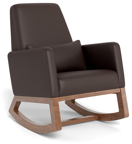 Monte Design Joya Rocker - Walnut Base / Brown Enviroleather Fabric