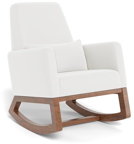 Monte Design Joya Rocker - Walnut Base / White Enviroleather Fabric