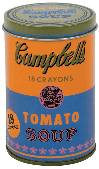 Mudpuppy Andy Warhol Soup Can Crayons - Orange