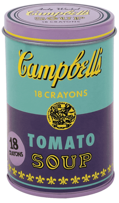 Mudpuppy Andy Warhol Soup Can Crayons - Purple