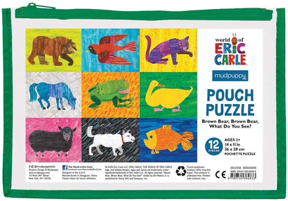 Mudpuppy Pouch Puzzle - Eric Carle Brown Bear