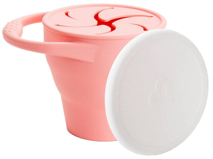 Munchkin C'est Silicone Snack Catcher with Lid - Coral