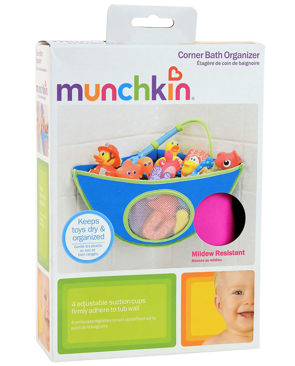 Munchkin Corner Bath Toy Organizer - Pink