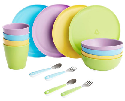 Munchkin Toddler Dining Set with Splash Utensils, 16 Piece Set