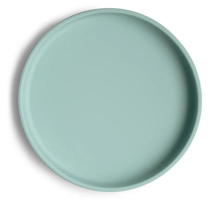 Mushie Classic Silicone Suction Plate - Cambridge Blue