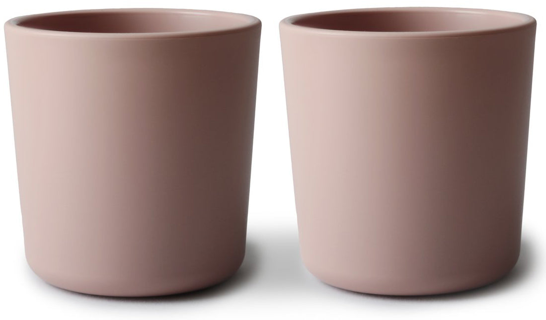 Mushie Dinnerware Cups for Kids, Set of 2 - Blush