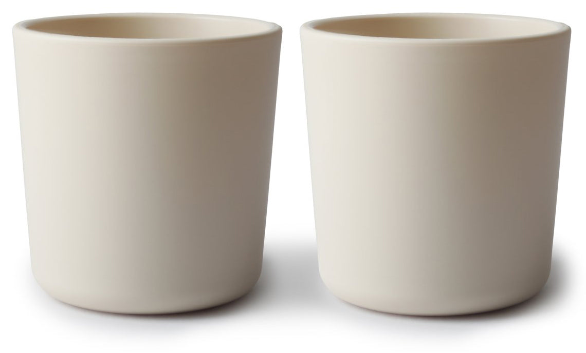 Mushie Dinnerware Cups for Kids, Set of 2 - Ivory