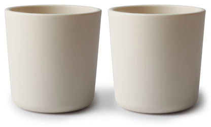 Mushie Dinnerware Cups for Kids, Set of 2 - Ivory