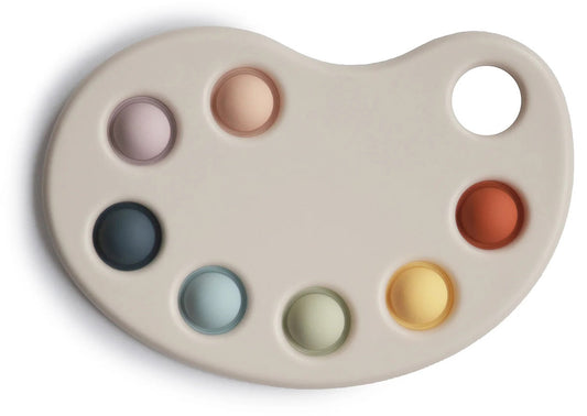 Mushie Paint Palette Press Toy