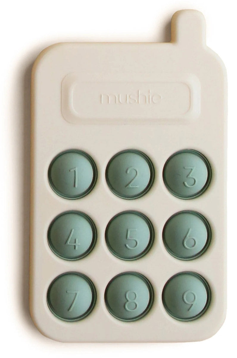 Mushie Phone Press Toy - Cambridge Blue