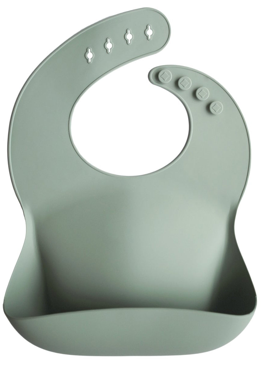 Mushie Silicone Baby Bib - Cambridge Blue