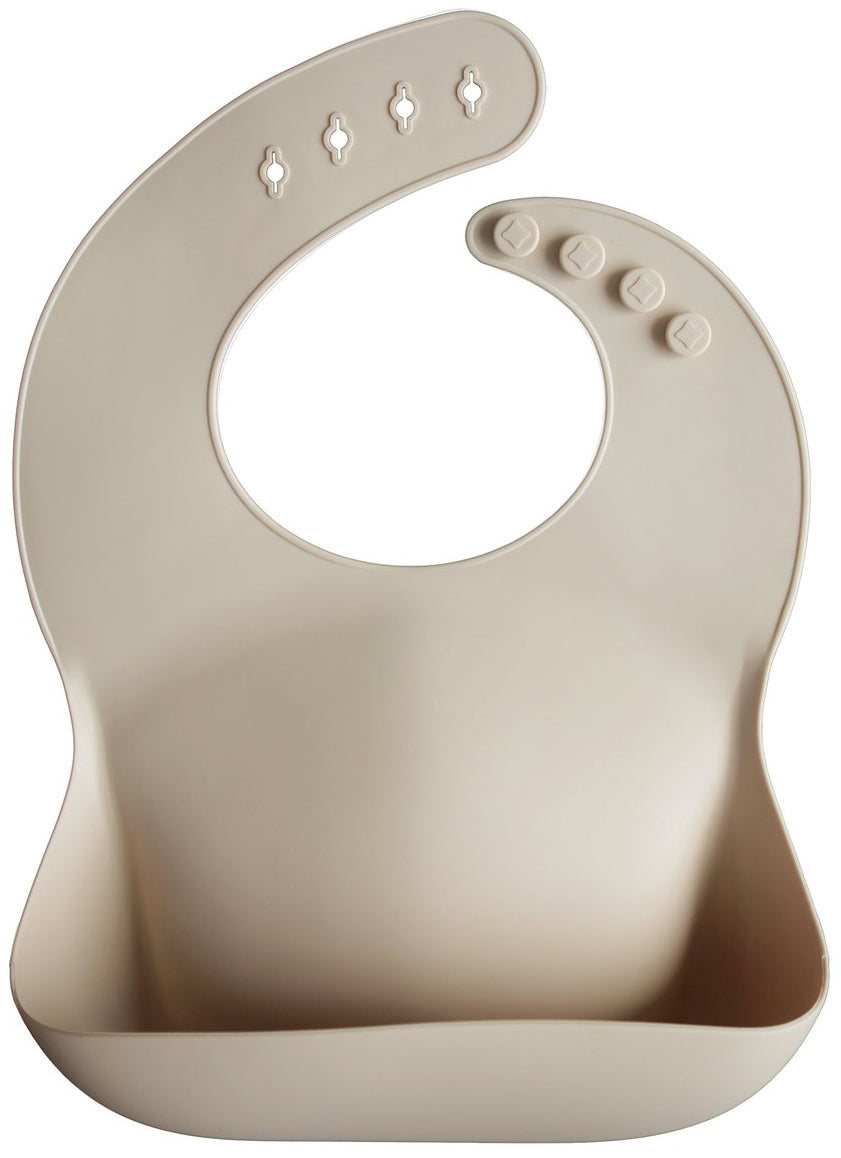 Mushie Silicone Baby Bib - Shifting Sand