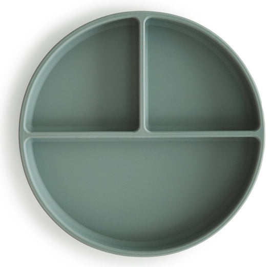 Mushie Silicone Suction Plate - Cambridge Blue