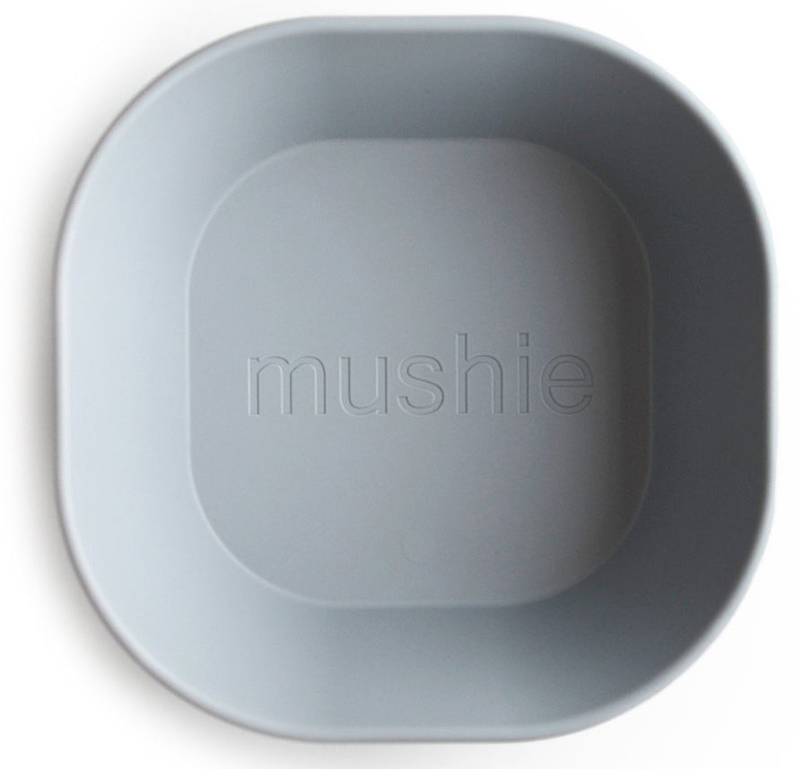 Mushie Square Dinnerware Bowls, Set of 2 - Cloud