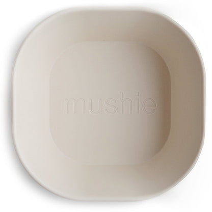 Mushie Square Dinnerware Bowls, Set of 2 - Ivory