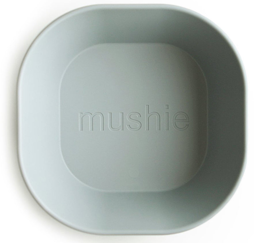 Mushie Square Dinnerware Bowls, Set of 2 - Sage