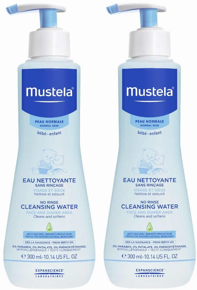 Mustela No Rinse Cleansing Water, 300ml - 2 Pack