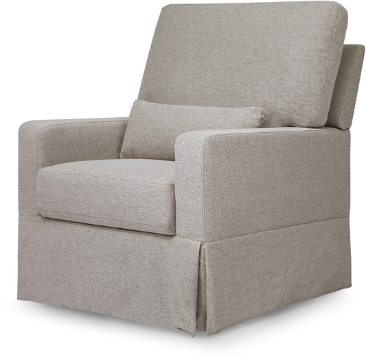 Namesake Crawford Pillowback Comfort Swivel Glider - Performance Grey Eco-Weave