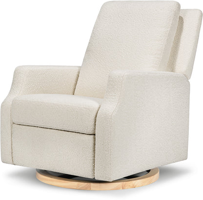 Namesake Crewe Swivel Glider Recliner - Ivory Boucle w/Light Wood Base