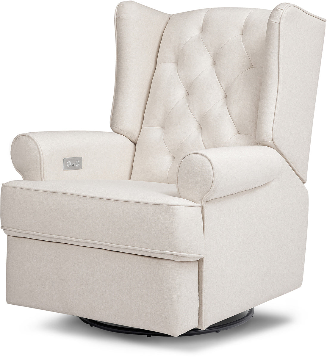 Namesake Harbour Electronic Swivel Glider Recliner w/USB - Performance Cream Eco-Weave