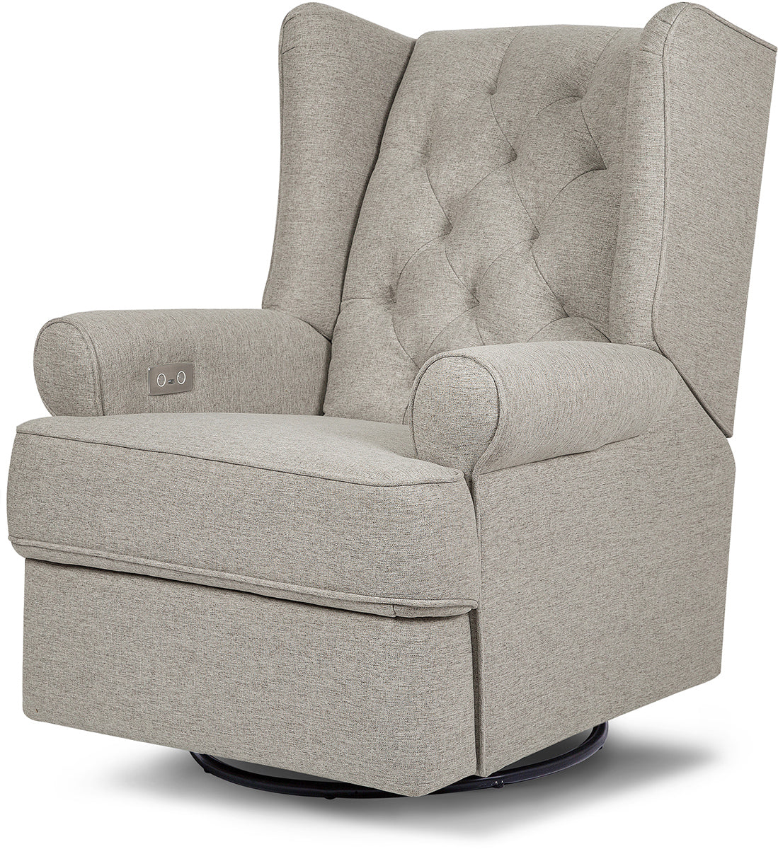 Namesake Harbour Electronic Swivel Glider Recliner w/USB - Performance Grey Eco-Weave